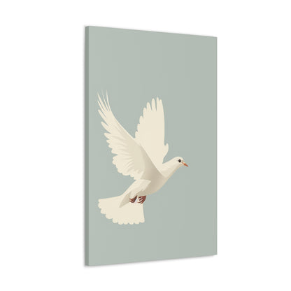 White Dove Digital Illustration Canvas Gallery Wraps