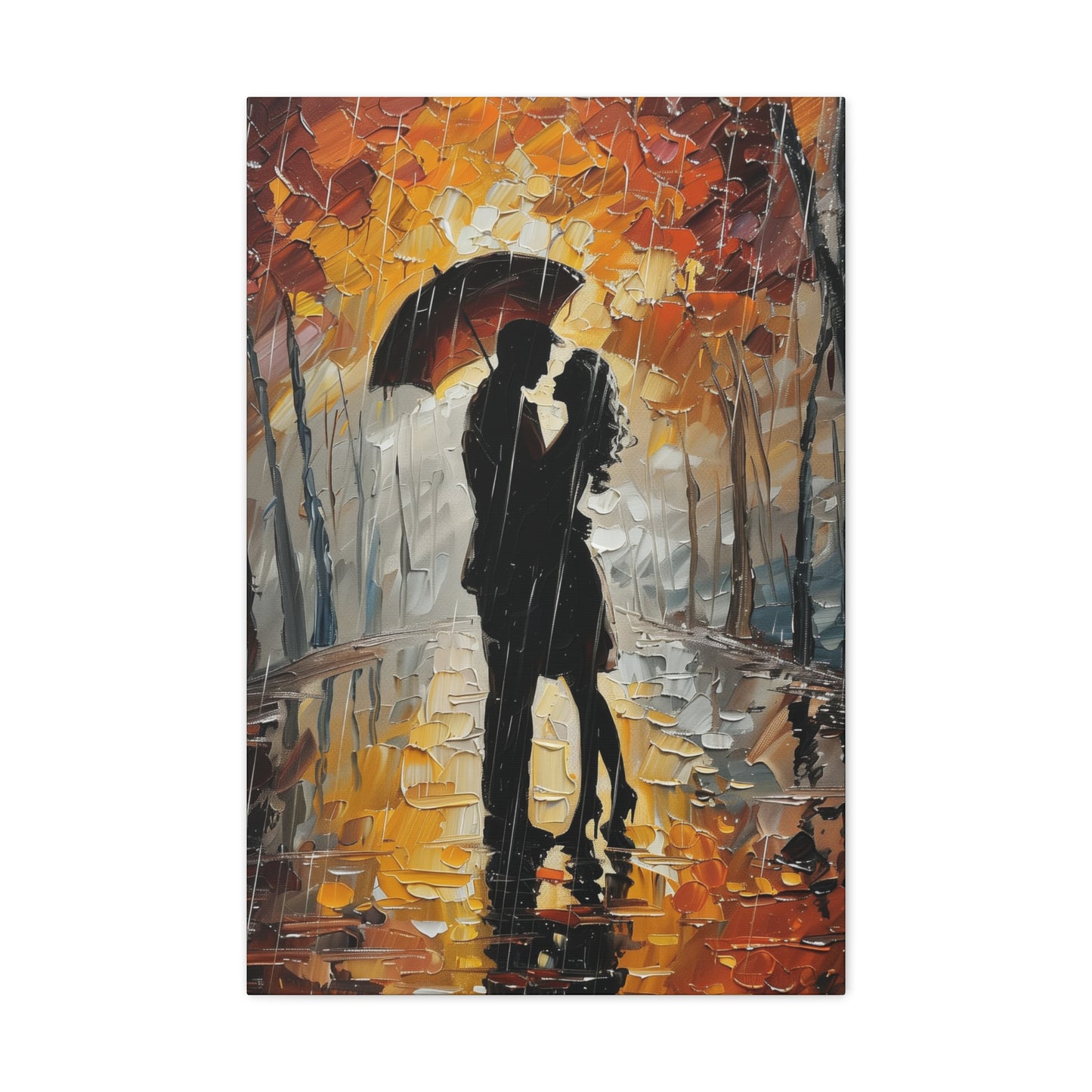 Couple - Leonid Afremov Style Digital Oil Painting Canvas Gallery Wraps