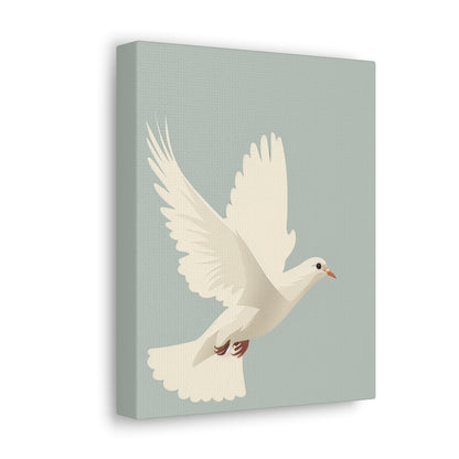 White Dove Digital Illustration Canvas Gallery Wraps