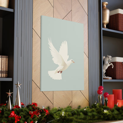 White Dove Digital Illustration Canvas Gallery Wraps