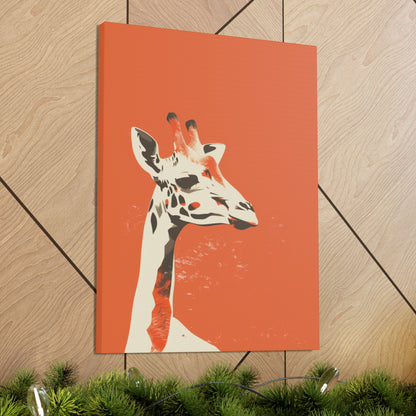 Giraffe Digital Illustration Canvas Gallery Wraps