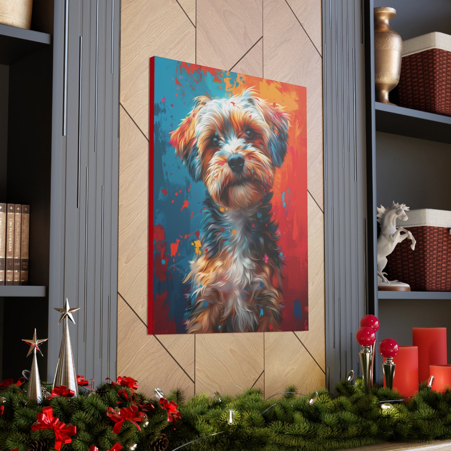 Terrier Dog - Illustration Canvas Gallery Wraps