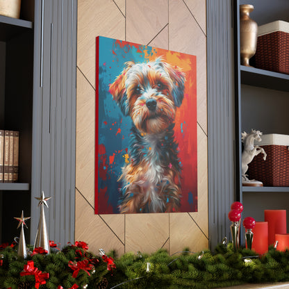 Terrier Dog - Illustration Canvas Gallery Wraps