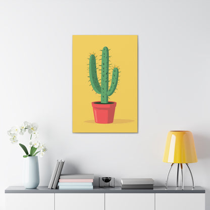 Cactus Plant - Illustration Canvas Gallery Wraps