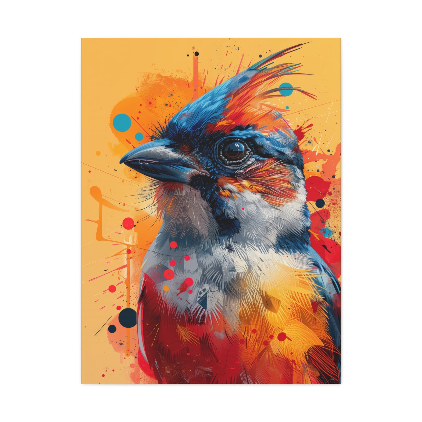 Bird - Abstract Illustration Canvas Gallery Wraps