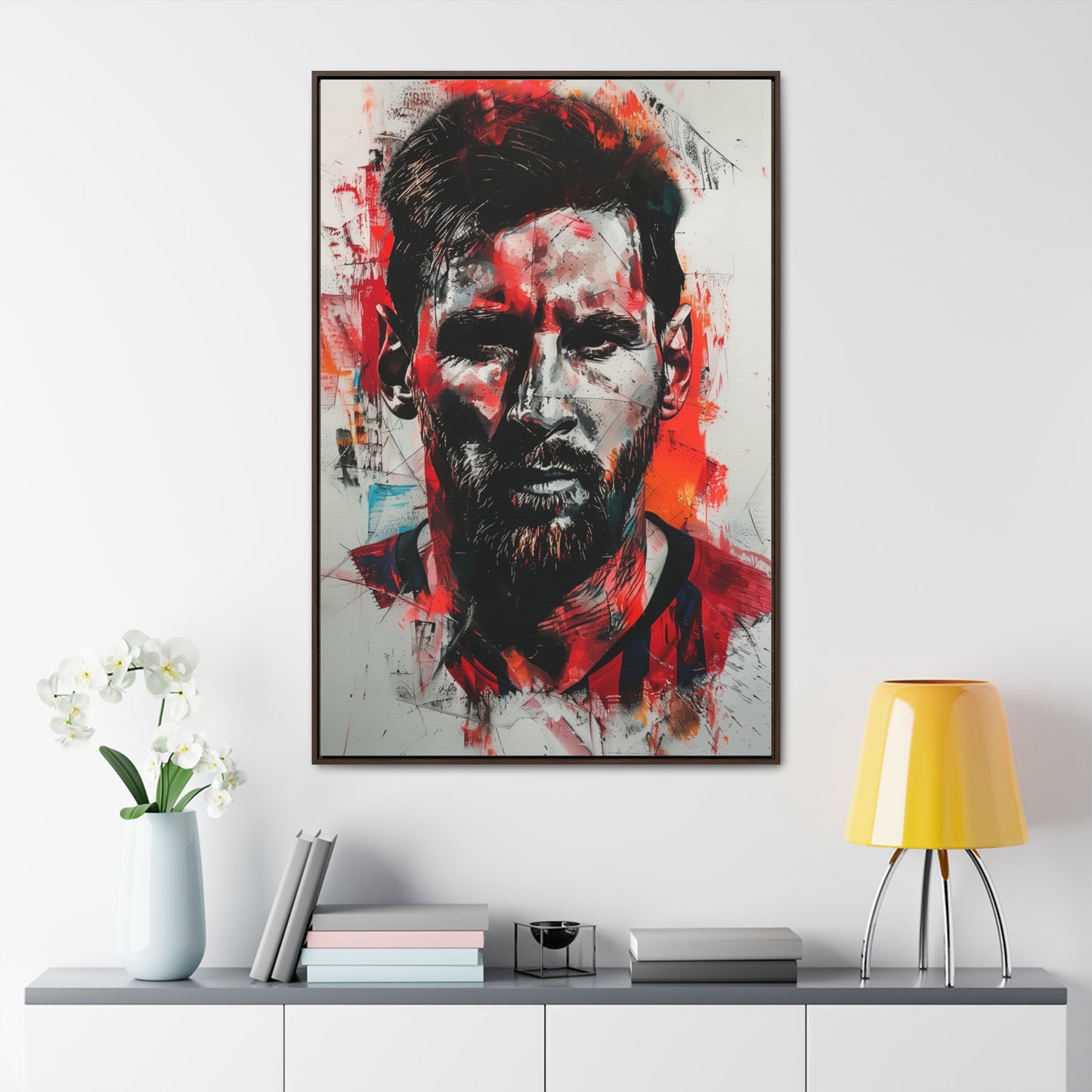 Lionel Messi Abstract Illustration - Canvas Print with frames