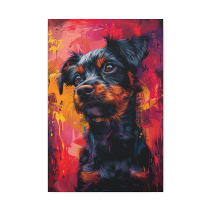 Terrier Dog - Illustration Canvas Gallery Wraps