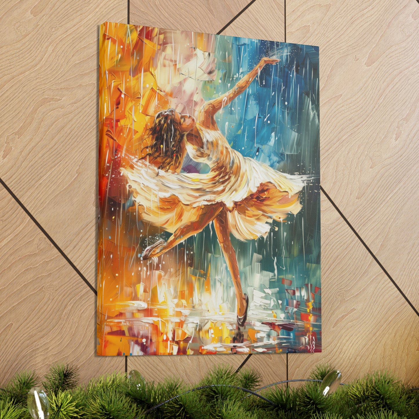 Dancing in the Rain - Leonid Afremov Style Digital Print Canvas Gallery Wraps