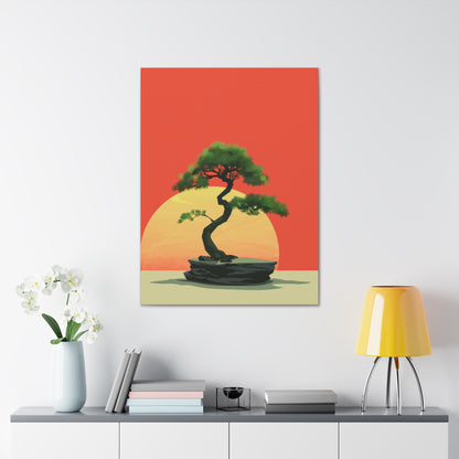 Bonsai Tree - Illustration Canvas Gallery Wraps