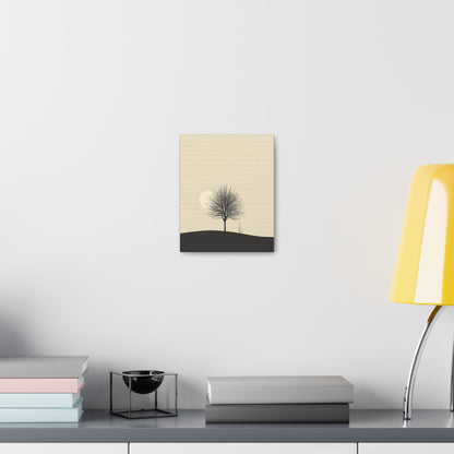 Lone Leafless Tree - Illustration Canvas Gallery Wraps