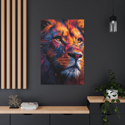 Lion - Illustration Canvas Gallery Wraps