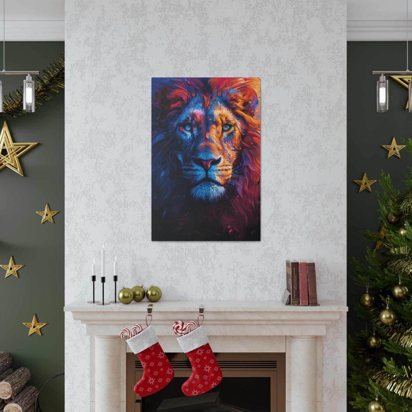 Lion - Illustration  Canvas Gallery Wraps