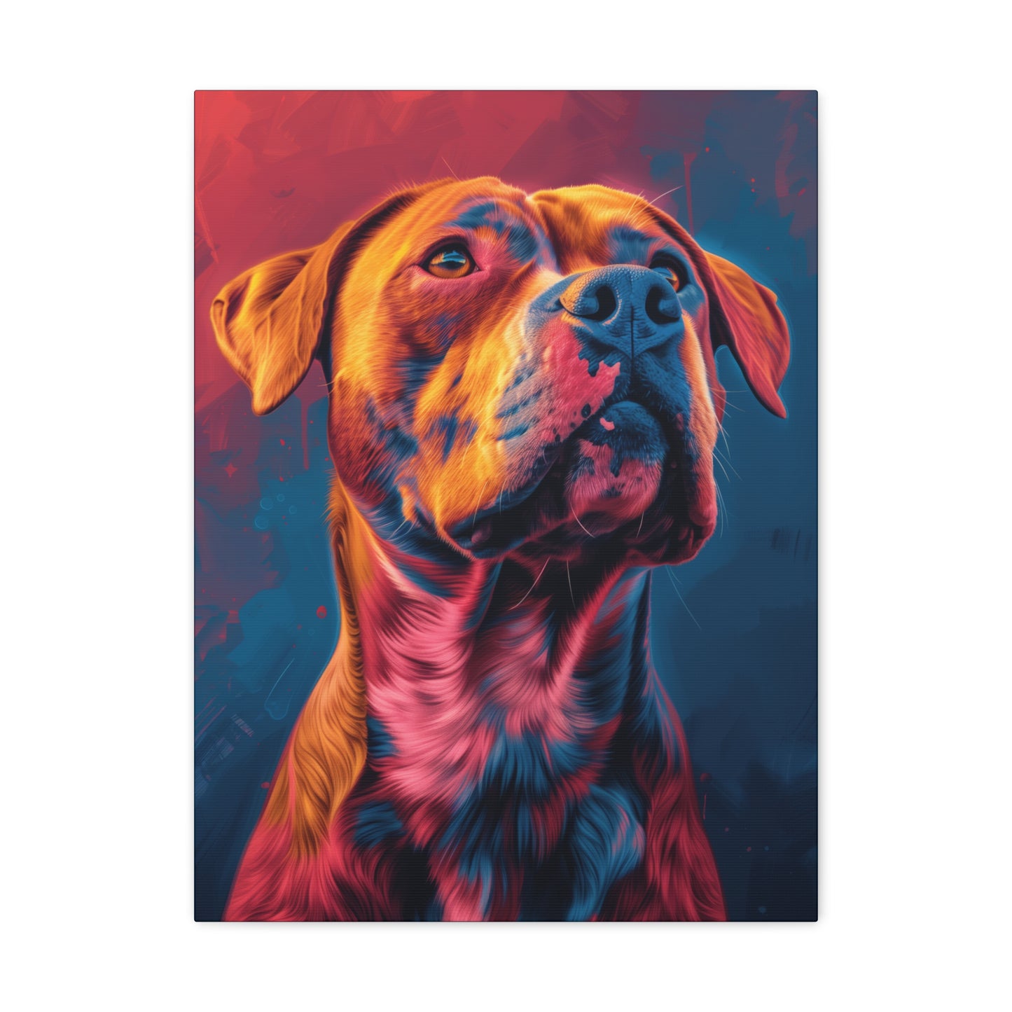 American Pit Bull Terrier - Abstract Illustration Canvas Gallery Wraps