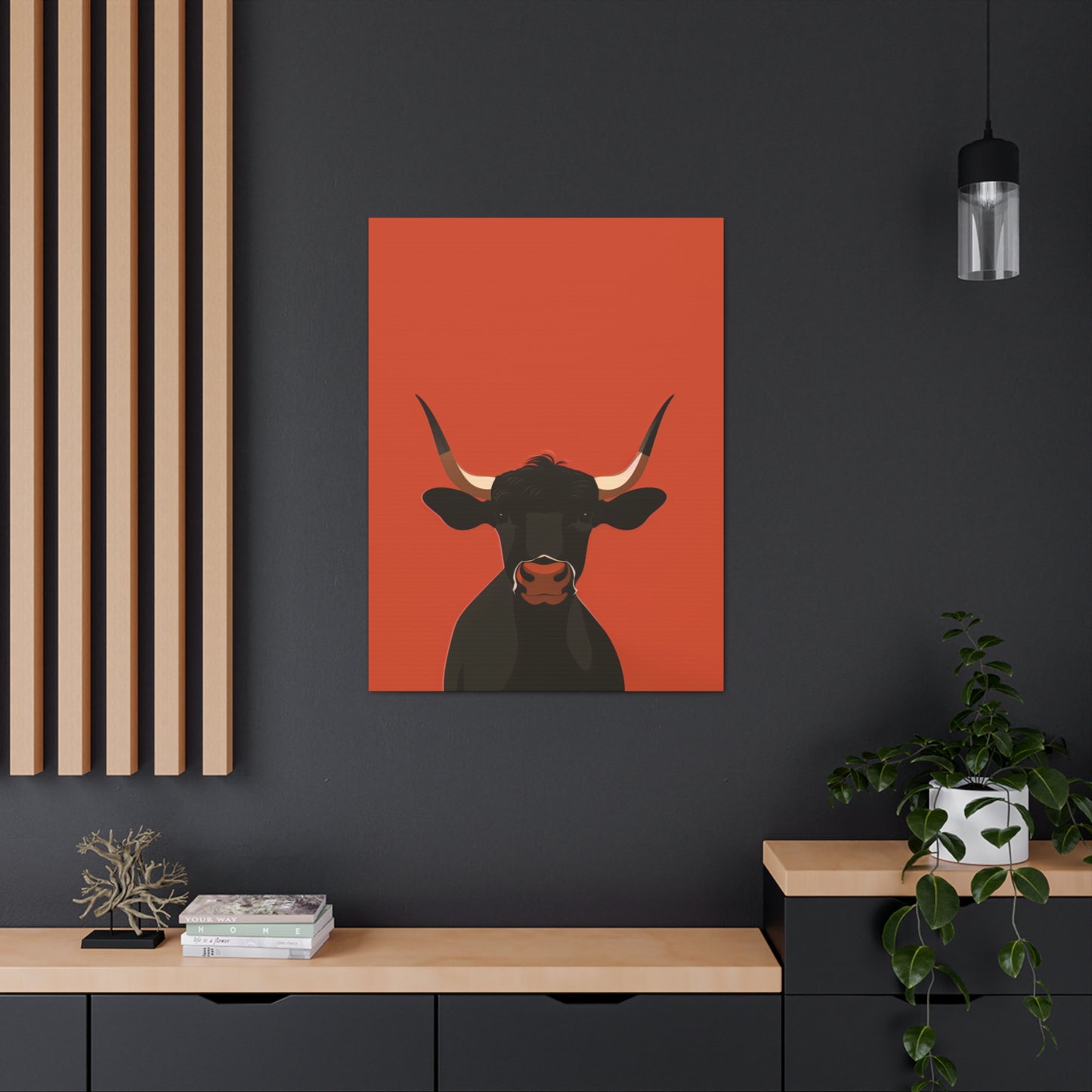 Bull Digital Illustration Canvas Gallery Wraps