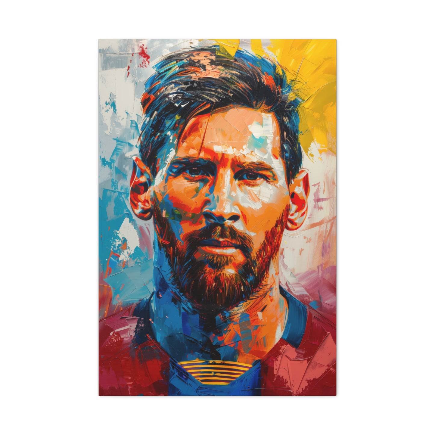 Lionel Messi - Abstract Digital Painting Canvas Gallery Wraps