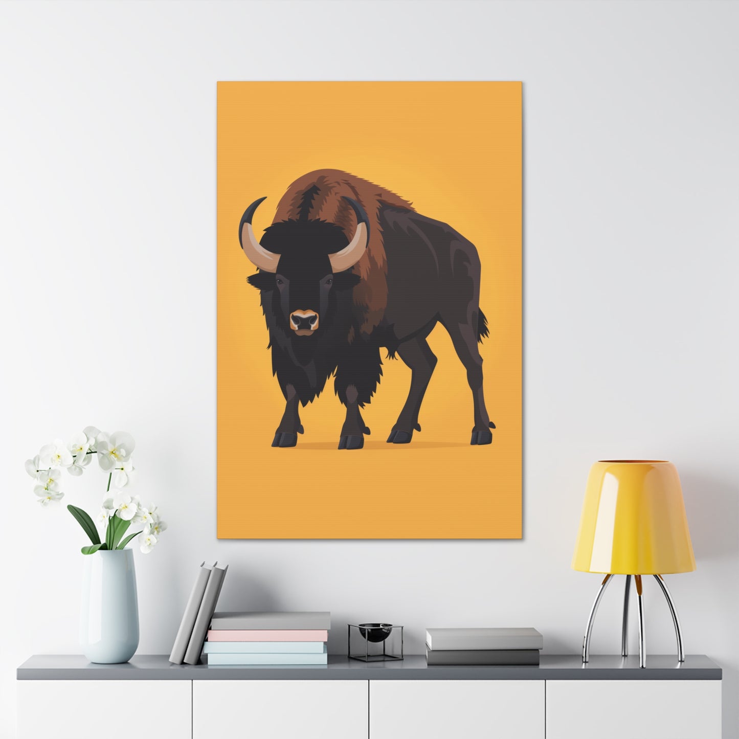 Bison - Digital Illustration Canvas Gallery Wraps