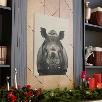 Rhinoceros  Digital Illustration Canvas Gallery Wraps