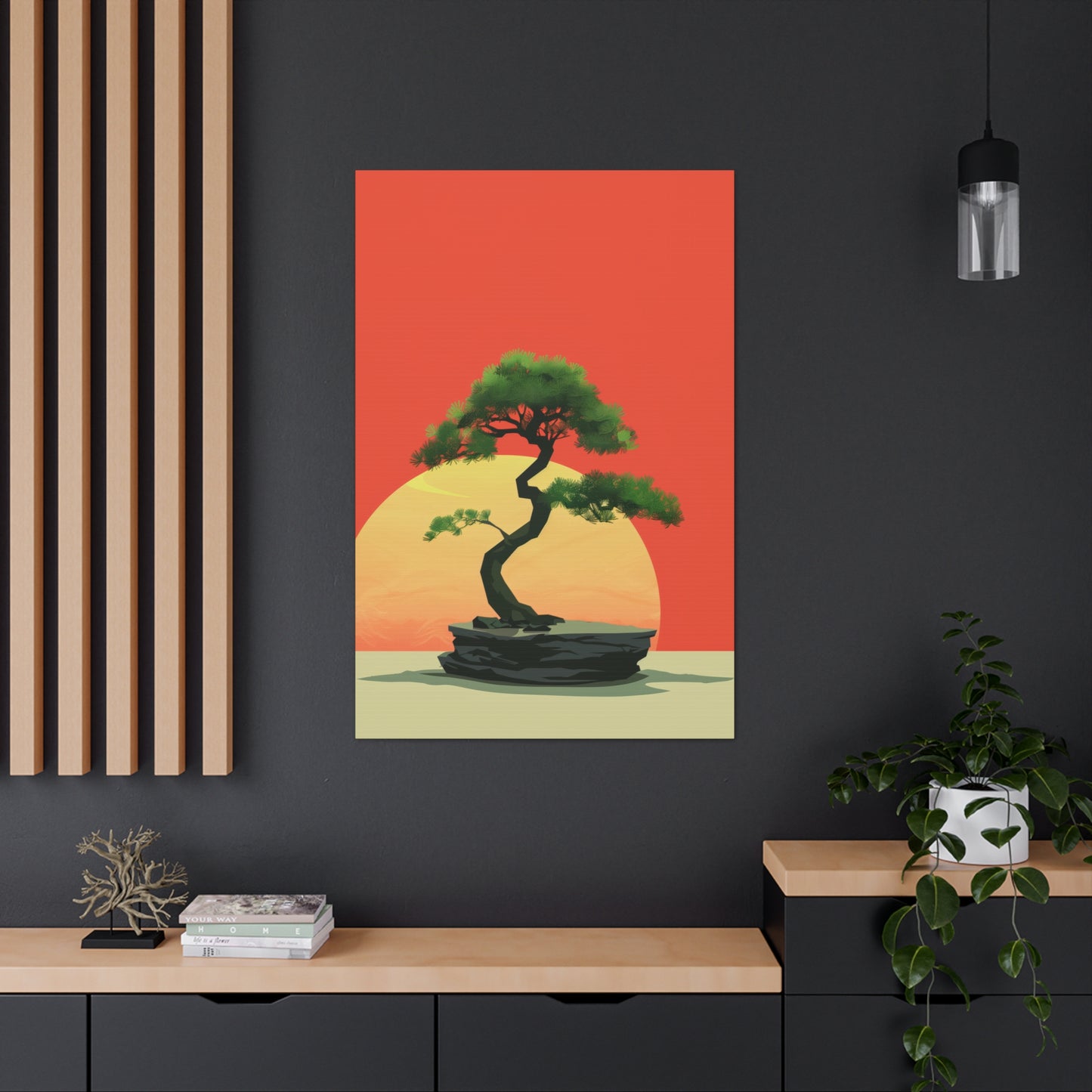 Bonsai Tree - Illustration Canvas Gallery Wraps