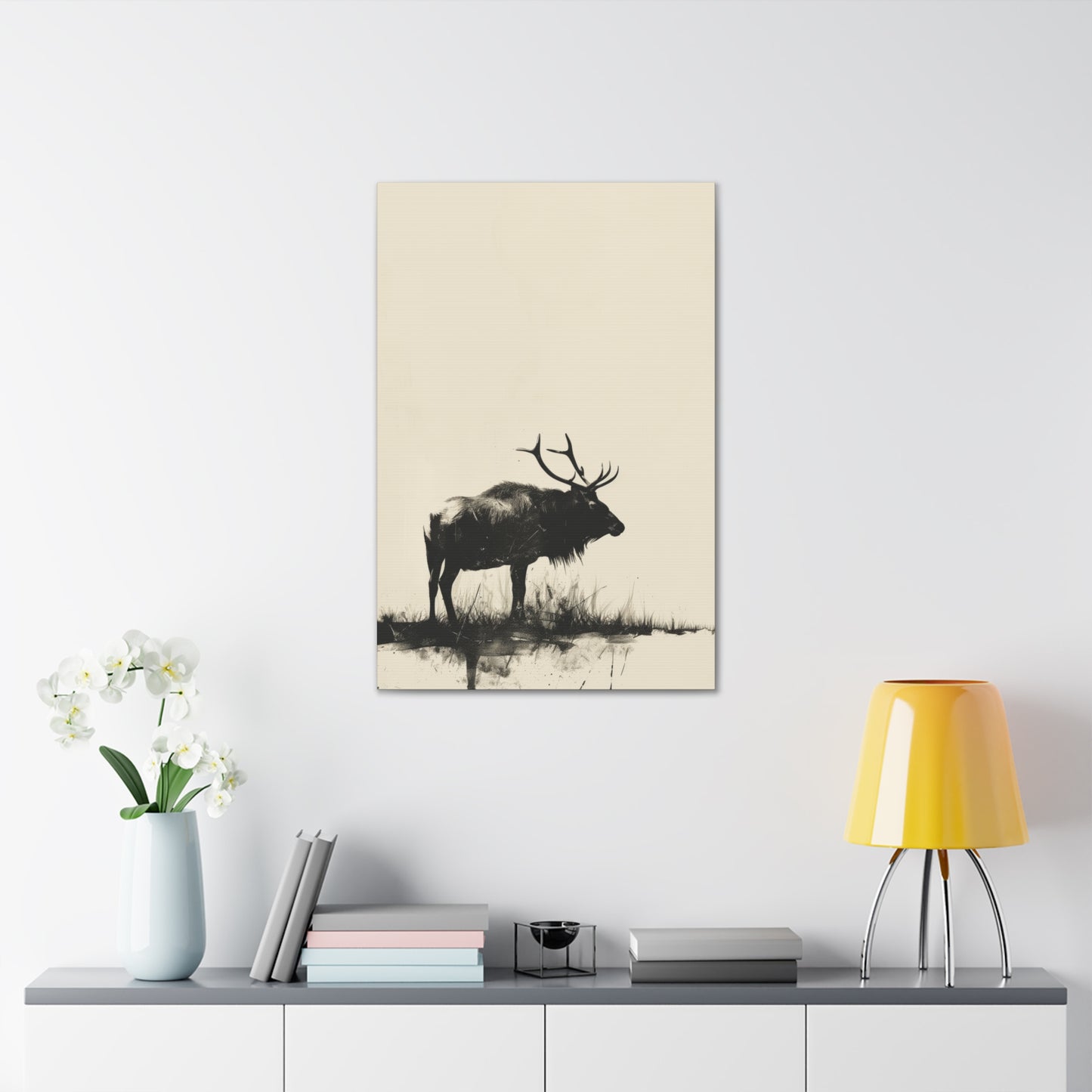 Moose Digital Illustration Canvas Gallery Wraps