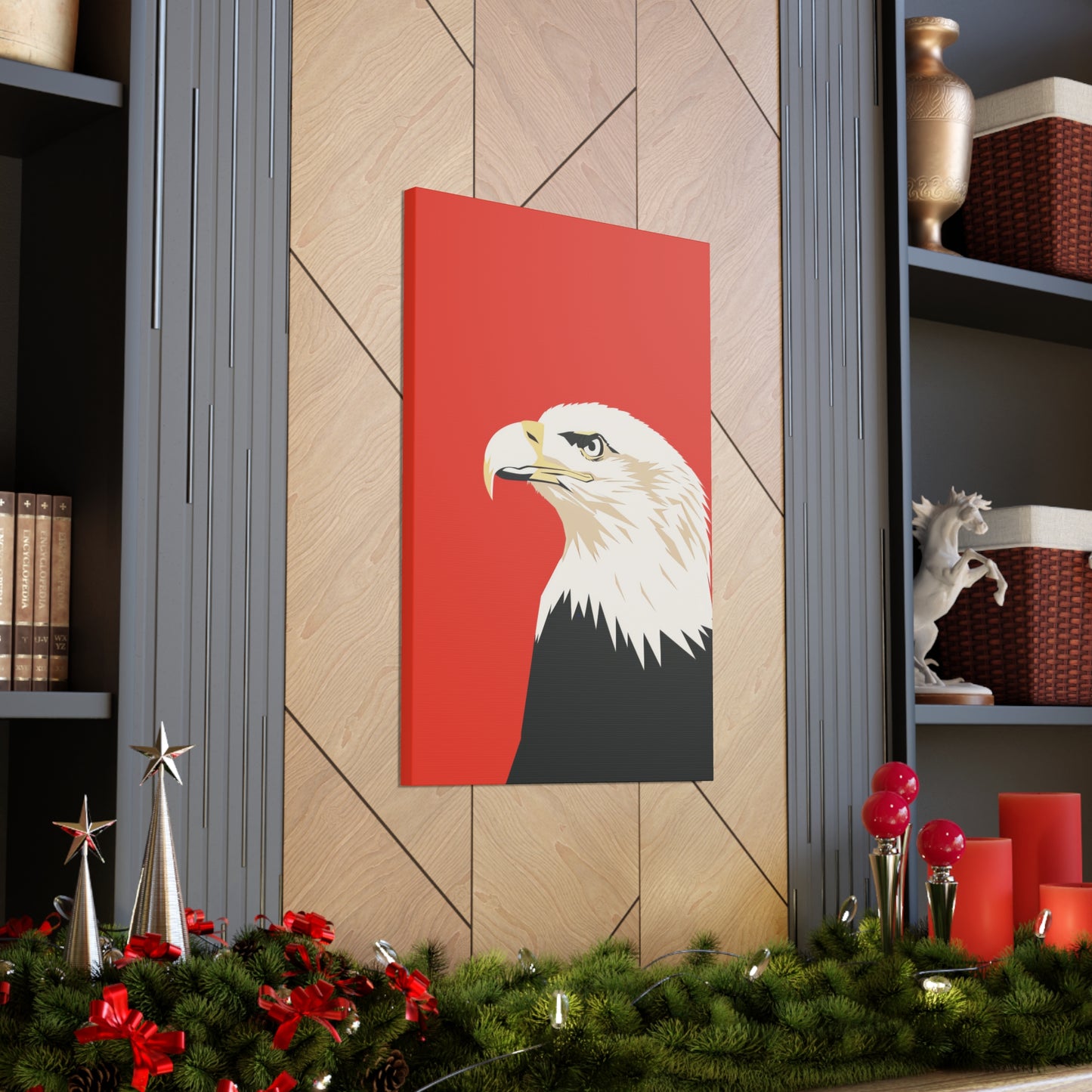 Bald Eagle Digital Illustration Canvas Gallery Wraps