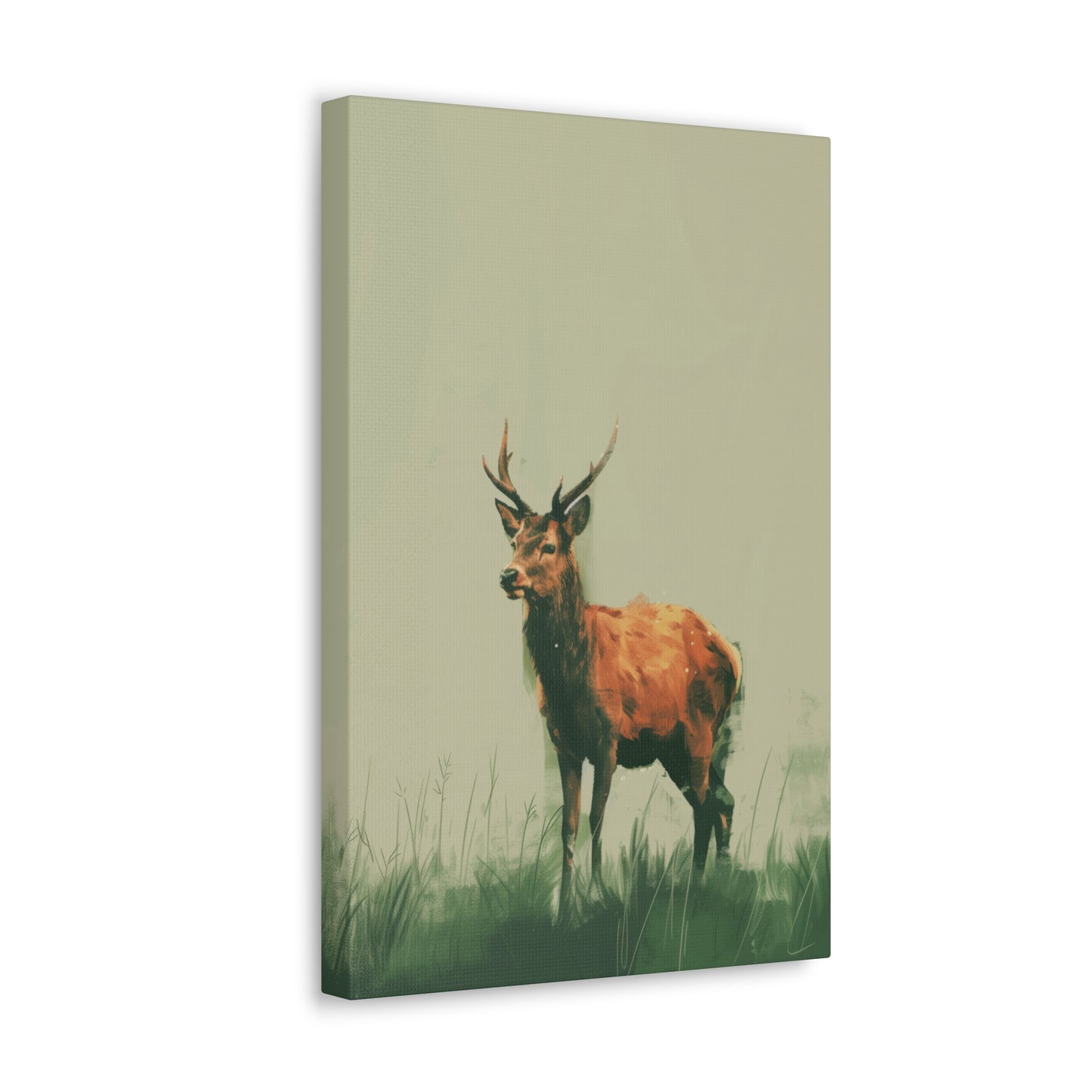 Reindeer Digital Illustration Canvas Gallery Wraps