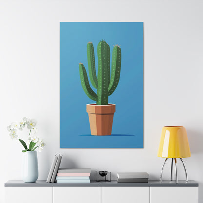 Cactus Plant - Illustration Canvas Gallery Wraps