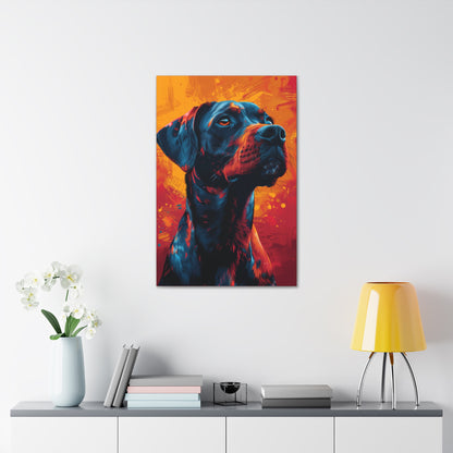 Rottweiler Dog - Abstract Illustration Canvas Gallery Wraps