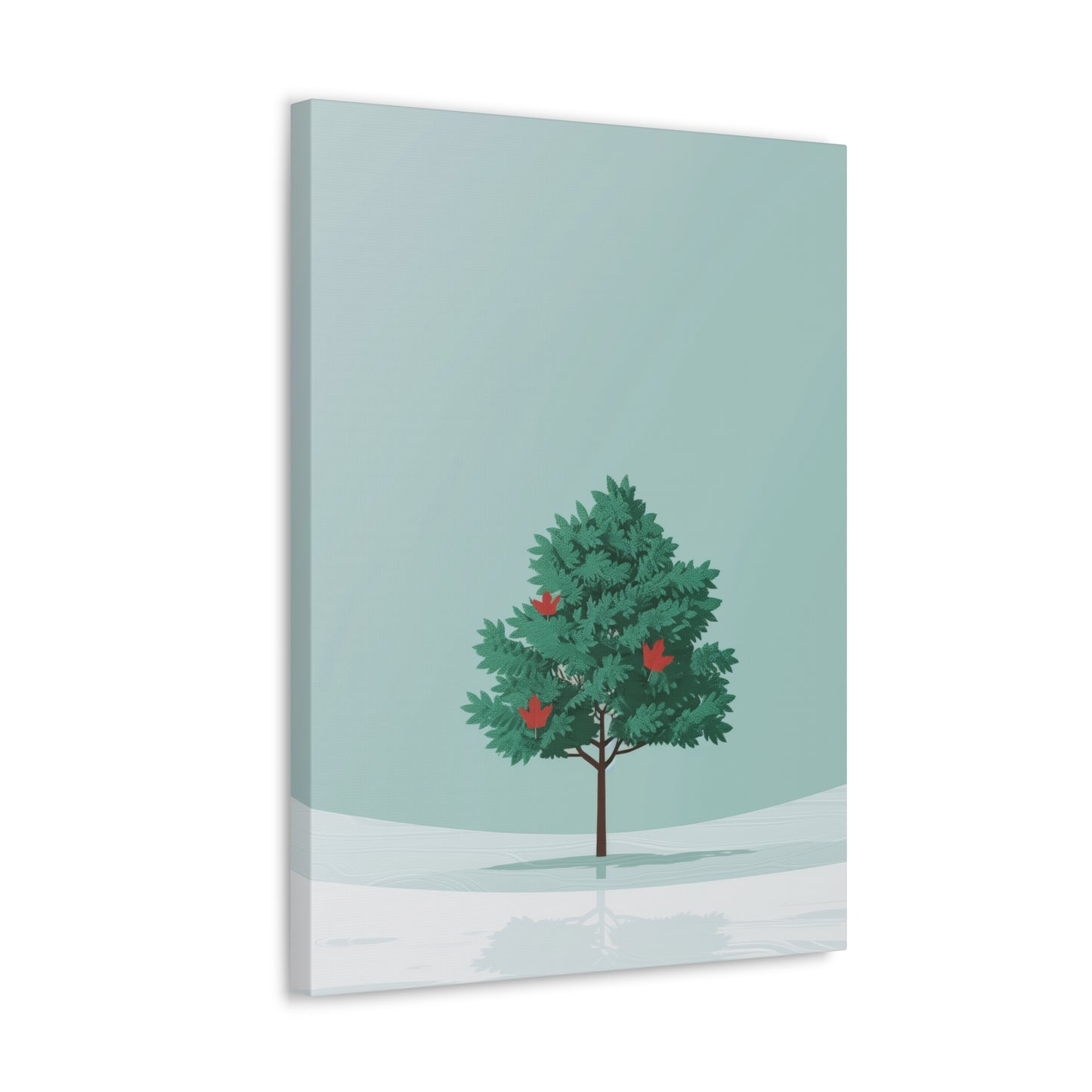 Maple Tree in Winter - Illustration Canvas Gallery Wraps