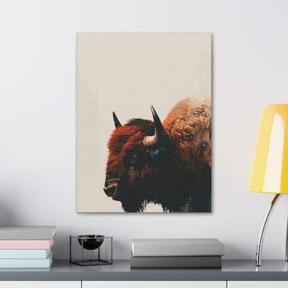 Bison - Illustration Canvas Gallery Wraps