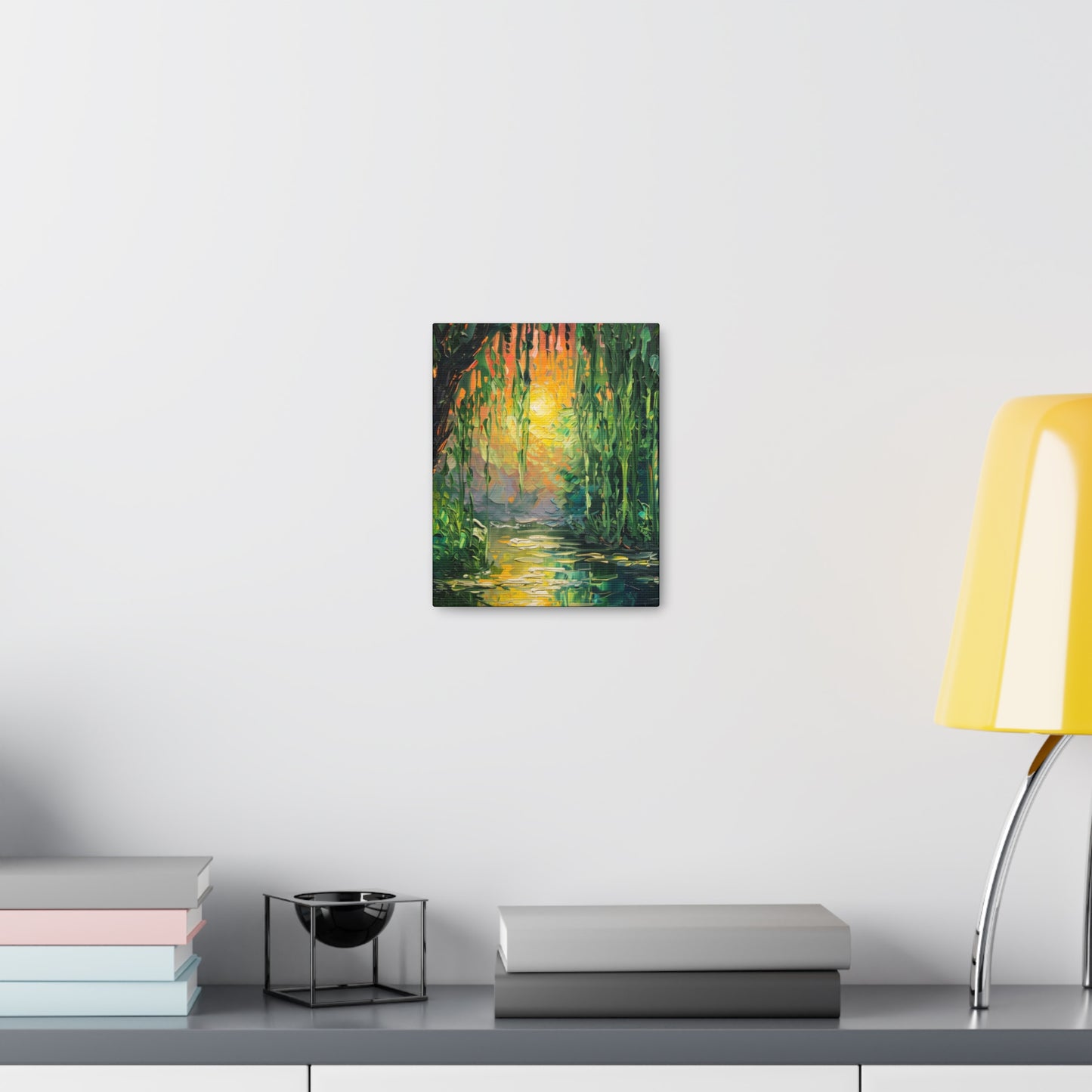 Lake in a Forest - Claude Monet Style Digital Print Canvas Gallery Wraps