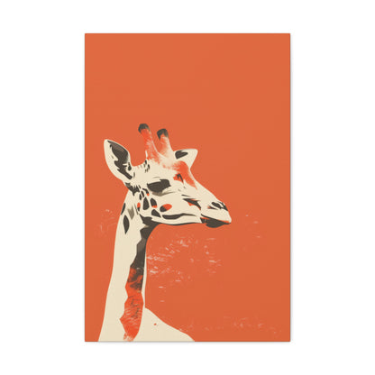 Giraffe Digital Illustration Canvas Gallery Wraps