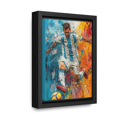 Lionel Messi Playing with Argentina T-Shirt - Canvas Print