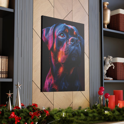 Rottweiler Dog - Abstract Illustration Canvas Gallery Wraps