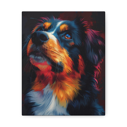 Border Collie - Abstract Illustration Canvas Gallery Wraps