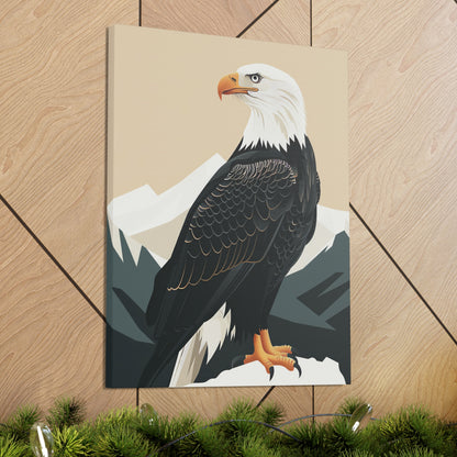 Bald Eagle Digital Illustration Canvas Gallery Wraps