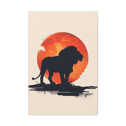 Lion Digital Illustration Canvas Gallery Wraps