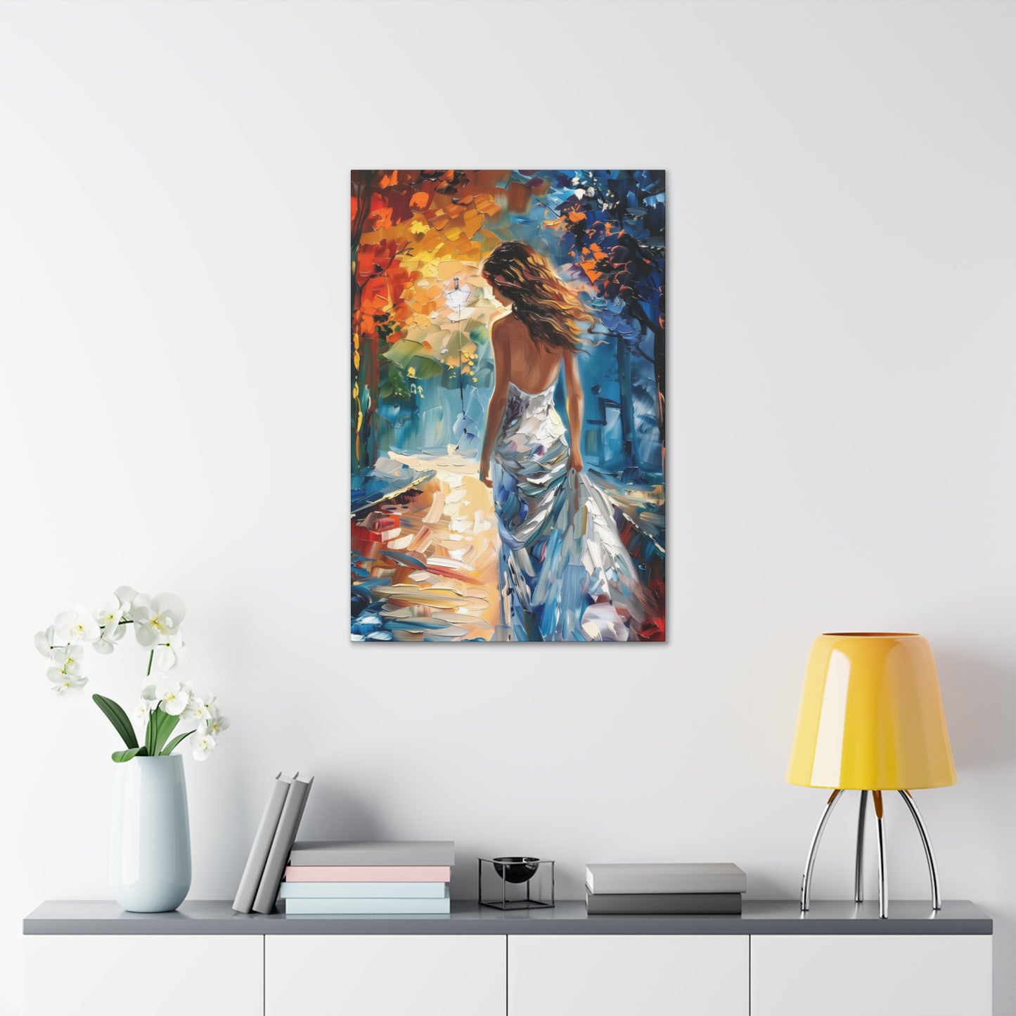 bride in the streets - Leonid Afremov Style Digital Print Canvas Gallery Wraps