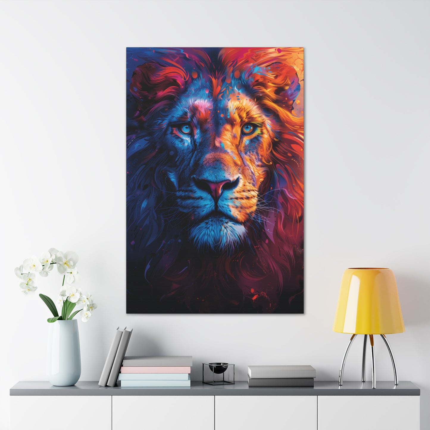 Lion - Illustration  Canvas Gallery Wraps