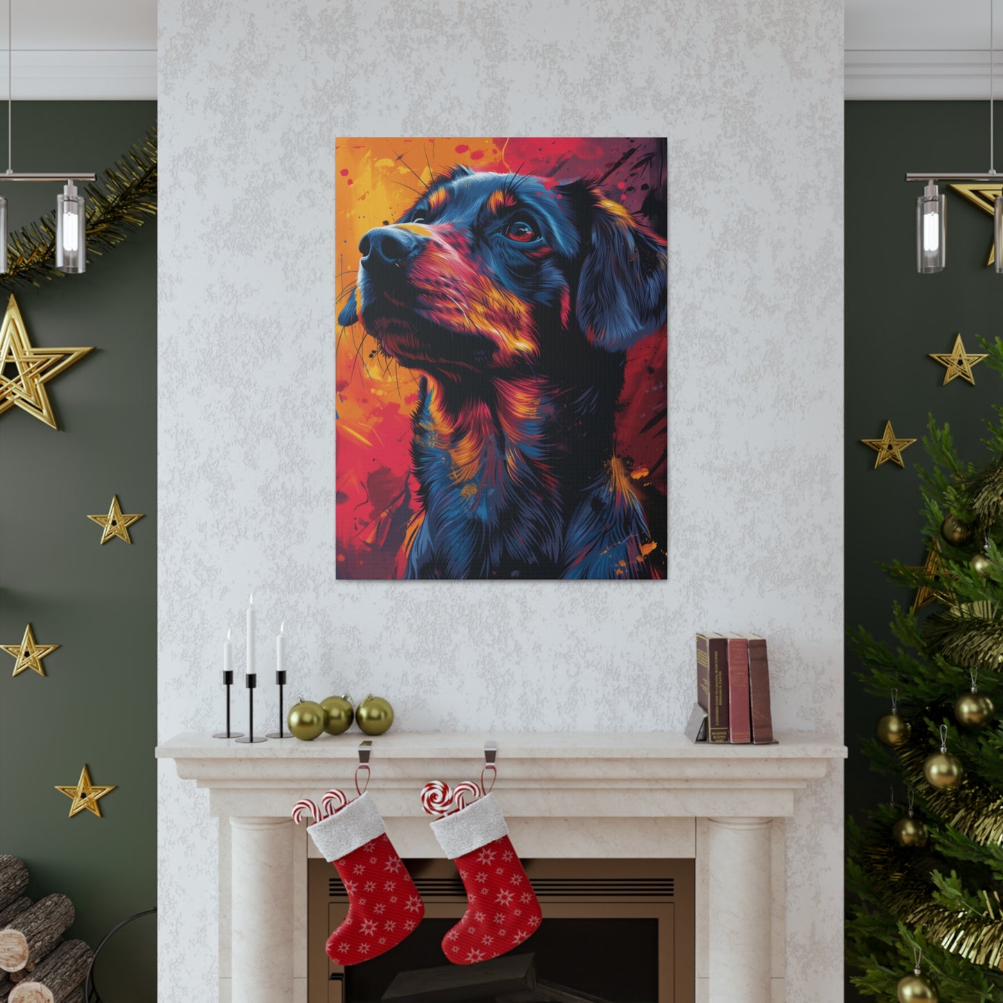 Labrador Dog - Abstract Illustration Canvas Gallery Wraps