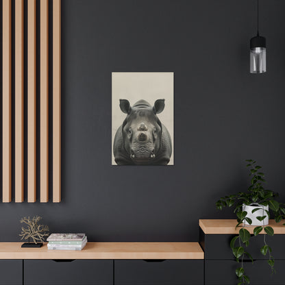 Rhinoceros  Digital Illustration Canvas Gallery Wraps