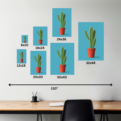 Cactus Plant - Illustration Canvas Gallery Wraps