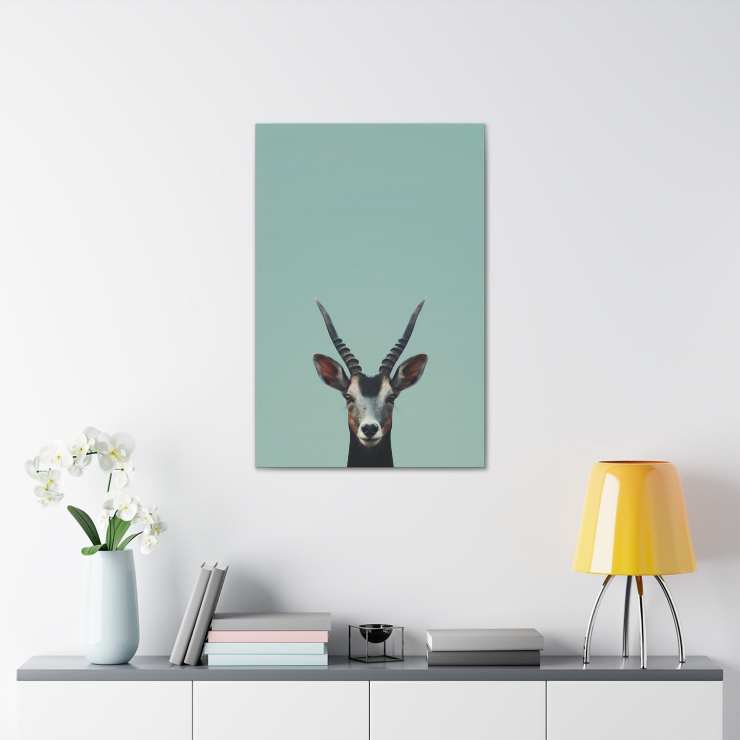 Antelope with Antlers Digital Illustration Canvas Gallery Wraps