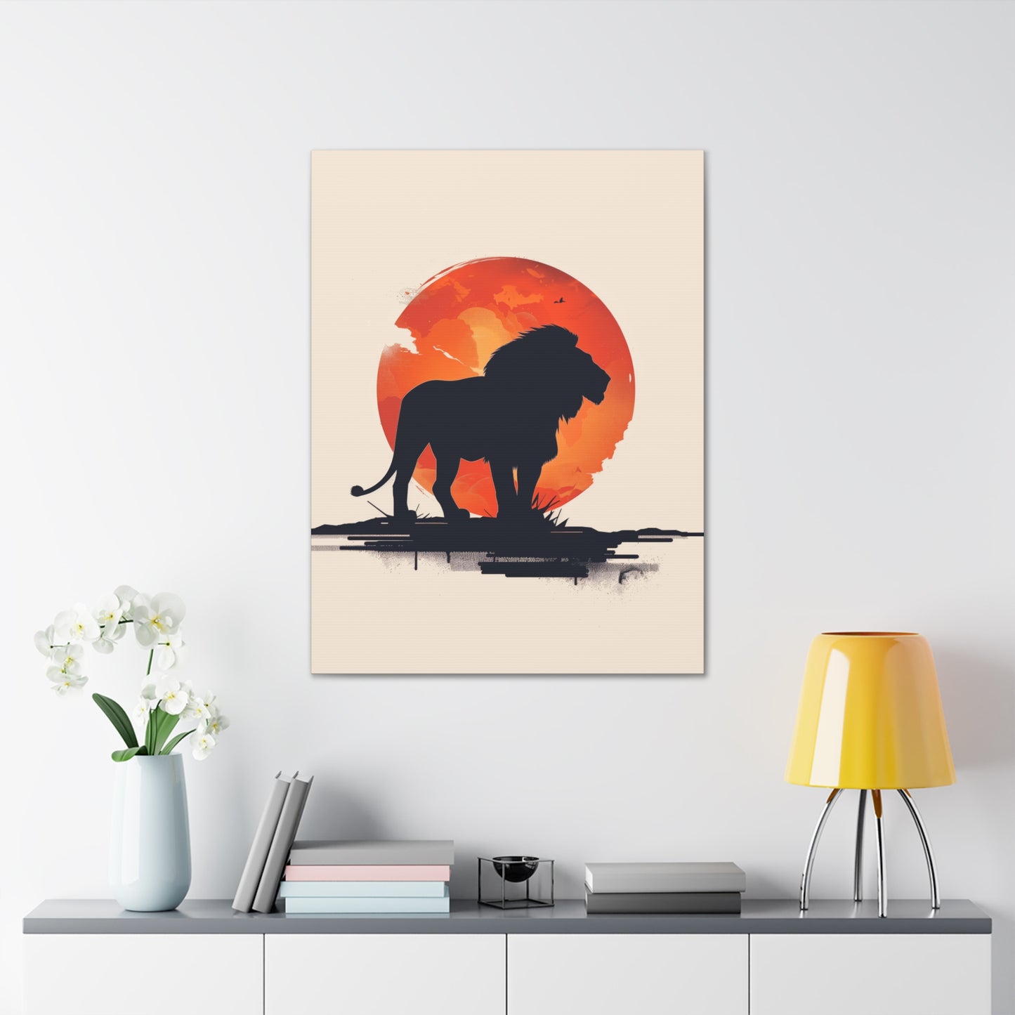 Lion Digital Illustration Canvas Gallery Wraps