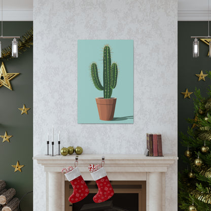 Cactus Plant - Illustration Canvas Gallery Wraps