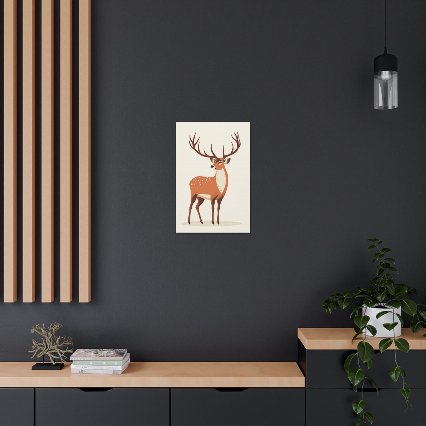 Deer - Digital Illustration Canvas Gallery Wraps