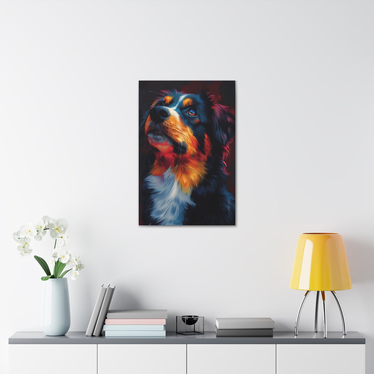 Border Collie - Abstract Illustration Canvas Gallery Wraps