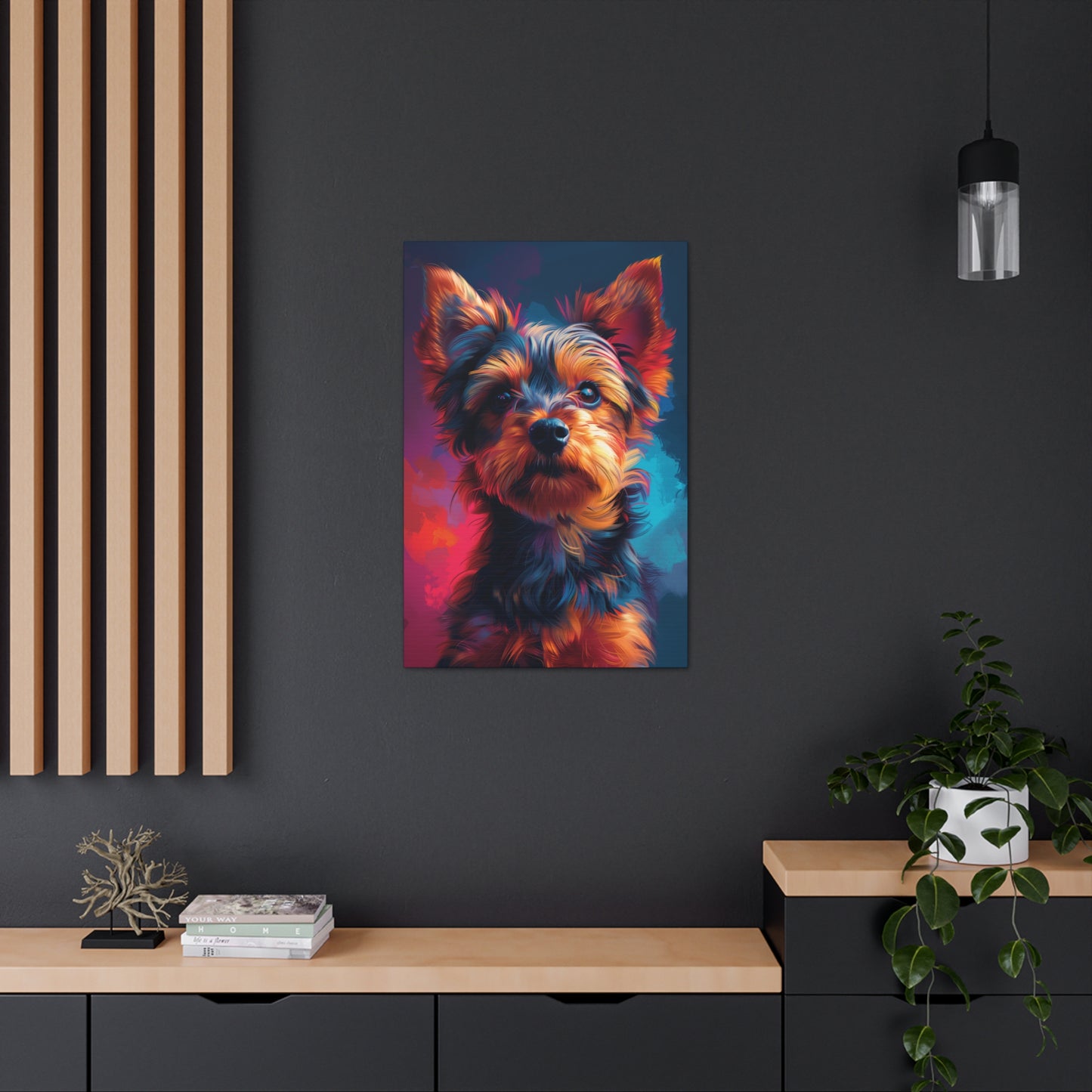 Terrier Dog - Abstract Illustration Canvas Gallery Wraps