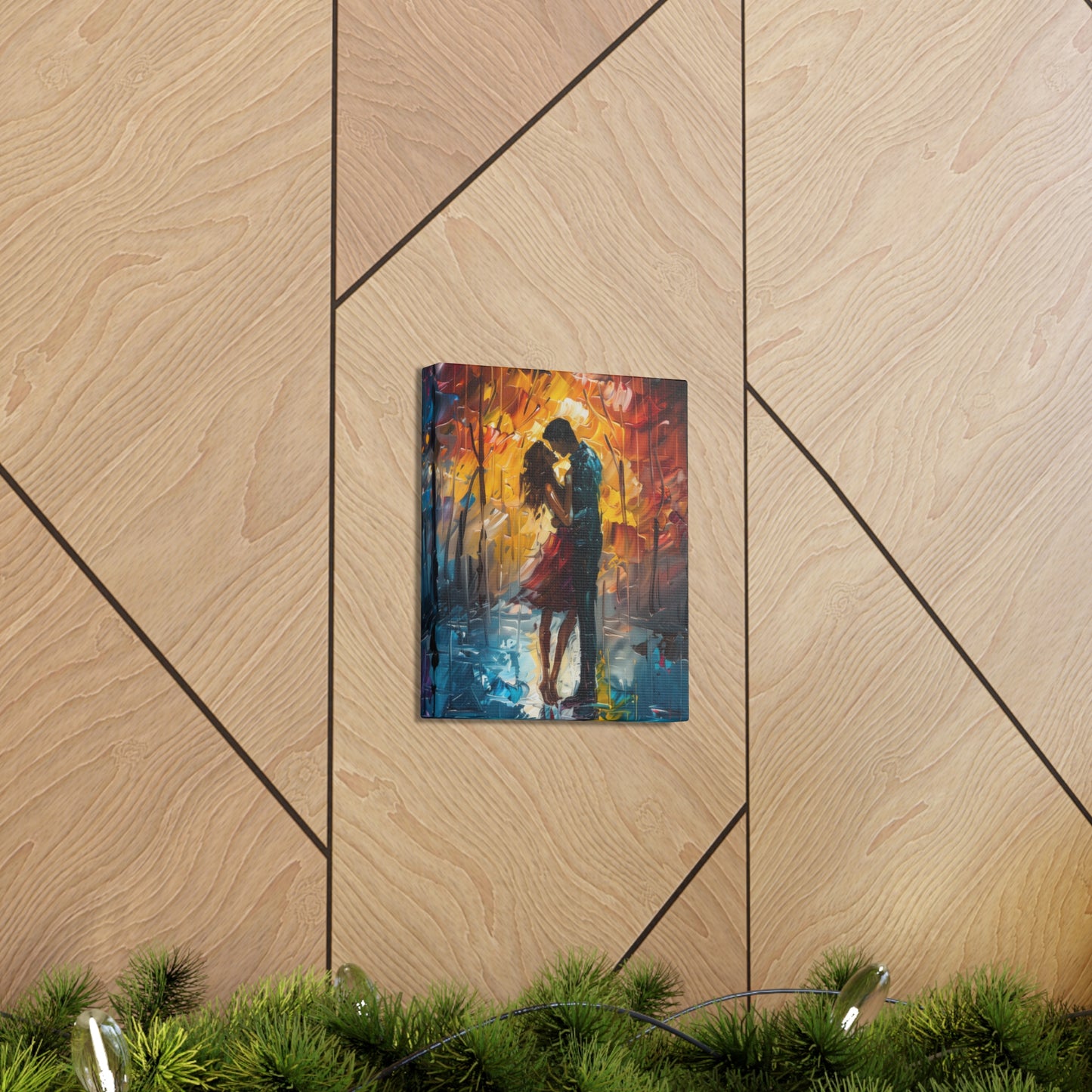 Couple - Leonid Afremov Style Digital Oil Painting Canvas Gallery Wraps