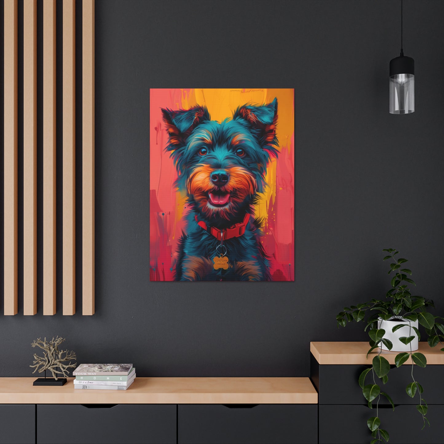 Terrier Dog - Abstract Illustration Canvas Gallery Wraps