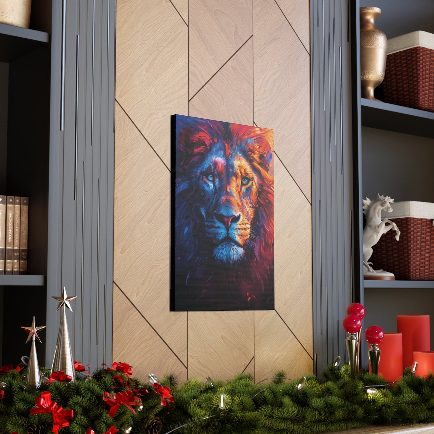 Lion - Illustration  Canvas Gallery Wraps